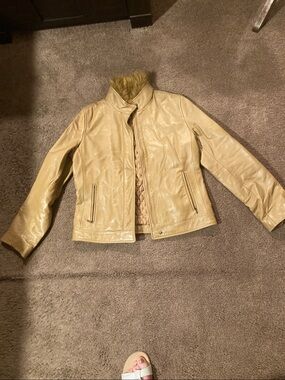 Tan leather Reaction by Kenneth Cole jacket
